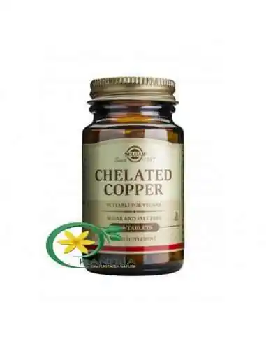 Cupru Chelat 100 tablete Solgar, REMEDII NATURISTE