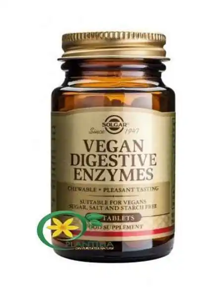 Enzime Digestive Vegane Solgar, REMEDII NATURISTE