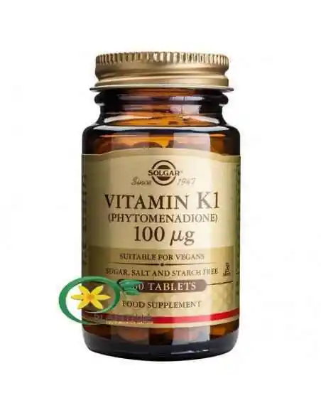 Vitamina K1 100 tb Solgar, CAPSULE SI COMPRIMATE