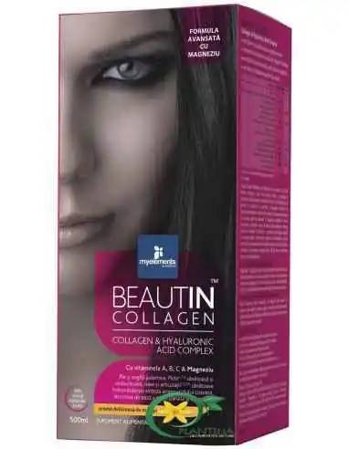 Beautin Colagen Lichid + Magneziu 500ml MyElements, Sanatatea pielii