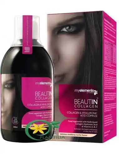 Beautin Colagen Lichid + Mg 500ml MyElements, Sanatatea pielii