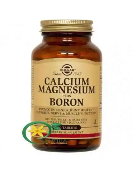 Calciu Magneziu si Bor 100 tb Solgar, VITAMINE SI MINERALE