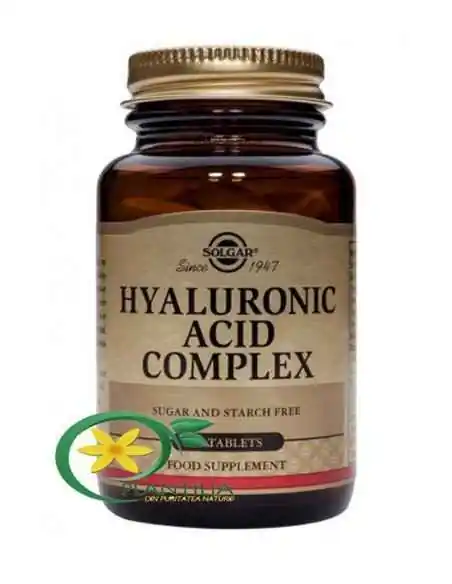 Hyaluronic Acid Complex 120 mg 30 cps Solgar, Sanatatea pielii