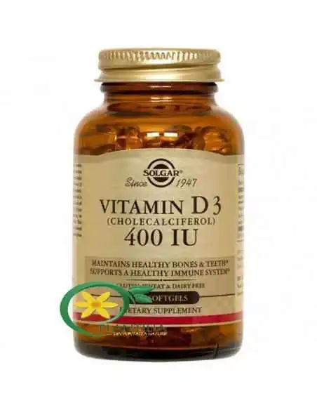 Vitamina D3 400UI 100 cps Solgar, VITAMINE SI MINERALE