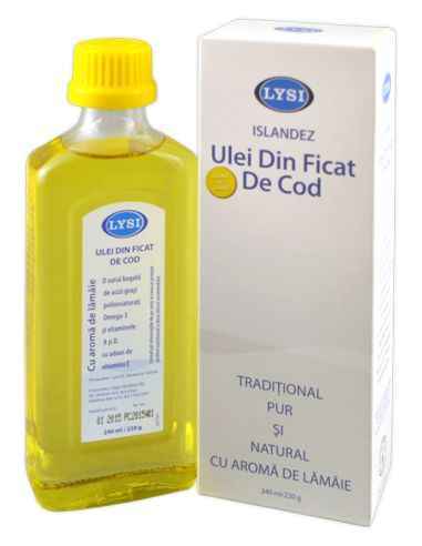 Cod Liver Oil cu lamaie 240ml Lysi, Stres