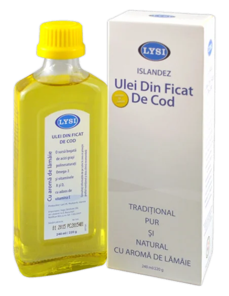 Cod Liver Oil cu lamaie 240ml Lysi, Stres
