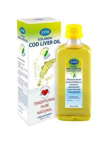 Cod Liver Oil cu Lamaie si Menta LYSI 240 ml, Stres