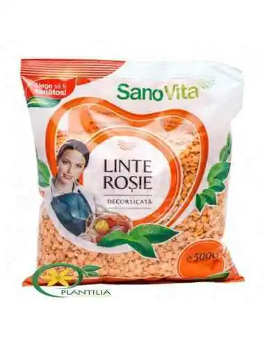 Linte Rosie Decorticata 500g Sanovita, REMEDII NATURISTE