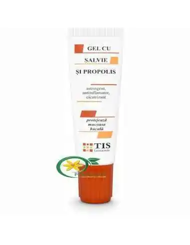 Gel cu Salvie si Propolis 20ml Tis Farmaceutic, REMEDII NATURISTE