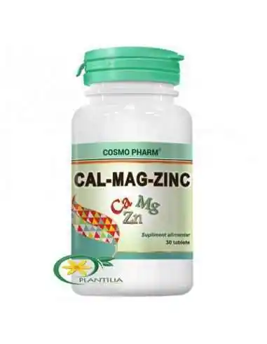 Calciu Magneziu Zinc 30cpr CosmoPharm, VITAMINE SI MINERALE