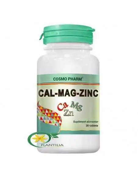 Calciu Magneziu Zinc 30cpr CosmoPharm, VITAMINE SI MINERALE