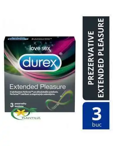 Prezervative Durex Extended Pleasure 3 buc, Cuplu si Sex