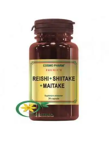 Reishi Shiitake Maitake 30cps CosmoPharm, Tulburari Hormonale
