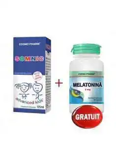 Sirop Somnic 125ml + Melatonina 3mg 10cps Gratuit CosmoPharm, Stres