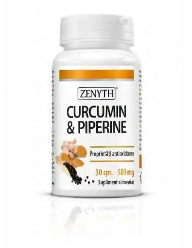 Curcumin & piperine 30cps - Zenyth, REMEDII NATURISTE