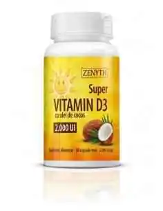 Super Vitamina D3 2000UI 60CPS - Zenyth, VITAMINE SI MINERALE