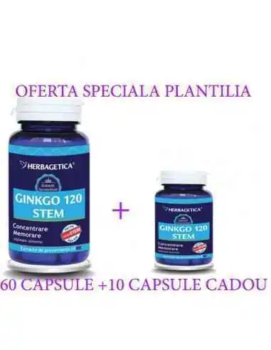 GINKGO 120 STEM 60+10 capsule CADOU  Herbagetica, Stres