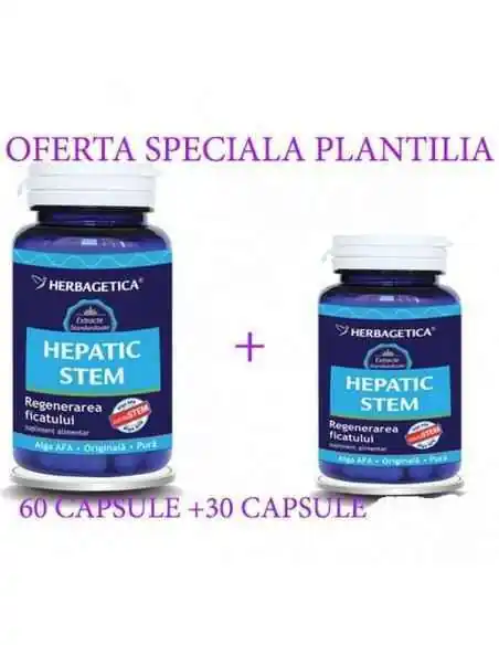 Hepatic Stem 60+30 capsule Herbagetica, REMEDII NATURISTE