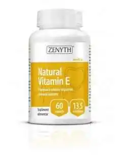 Natural Vitamin E 60cps - Zenyth, VITAMINE SI MINERALE