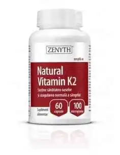 Natural Vitamin K2 60cps - Zenyth, REMEDII NATURISTE