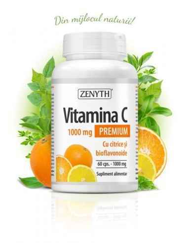Vitamina C Premium cu CITRICE si bioflavonoide 60cps - Zenyth, VITAMINE SI MINERALE