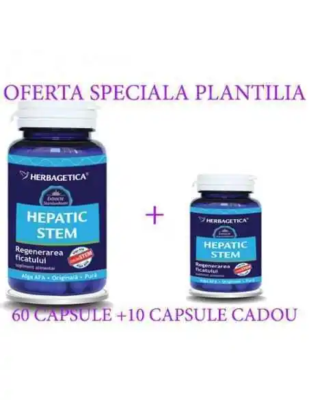 Hepatic Stem 60+10 capsule CADOU Herbagetica, REMEDII NATURISTE