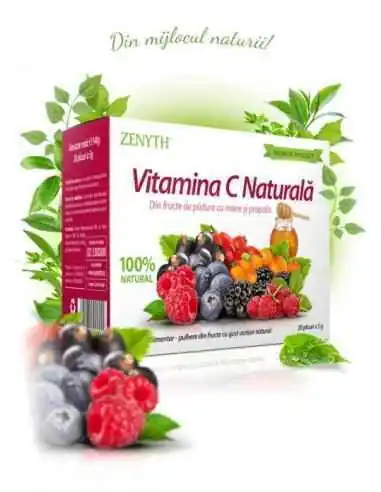 Vitamina C Naturala 28 plicuri - Zenyth, VITAMINE SI MINERALE