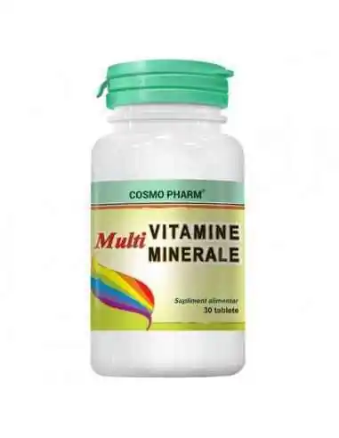 MULTIVITAMINE+MINERALE 30CPR - Cosmopharm, VITAMINE SI MINERALE