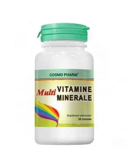 MULTIVITAMINE+MINERALE 30CPR - Cosmopharm, VITAMINE SI MINERALE