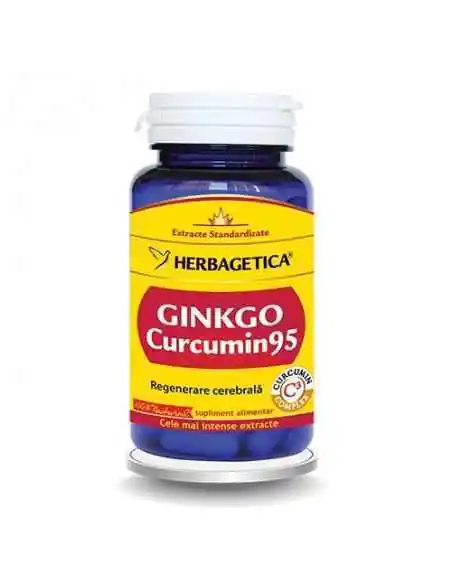 Ginkgo Curcumin 95 30 capsule Herbagetica, Tulburari Hormonale