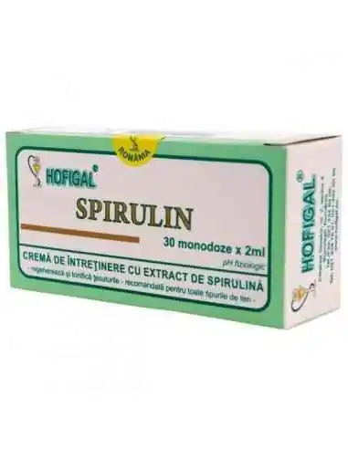 CREMA SPIRULIN 30 MONODOZE - Hofigal, Sanatatea pielii