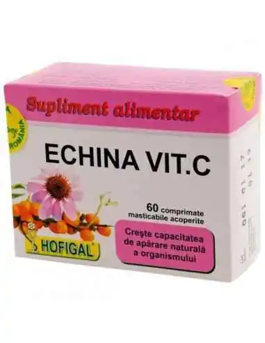 ECHINA  VIT C 60 CPR - Hofigal, REMEDII NATURISTE