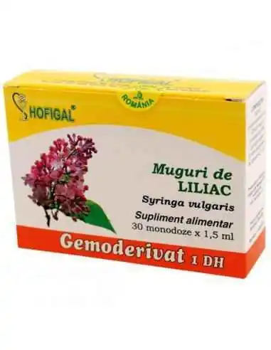 GEMODERIVAT MUGURI DE LILIAC - Hofigal, REMEDII NATURISTE