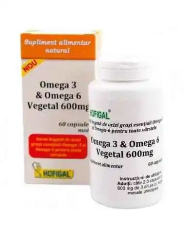 OMEGA 3 & OMEGA 6 VEGETAL 600MG - Hofigal, Sistemul nervos