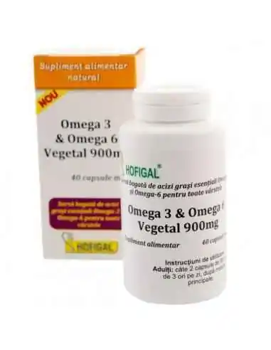 OMEGA 3 & OMEGA 6 VEGETAL 900MG - Hofigal, Sistemul nervos