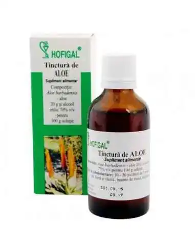 TINCTURA ALOE 50ML - Hofigal, TINCTURI CU ALCOOL