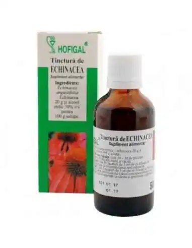 TINCTURA ECHINACEA 50ML - Hofigal, TINCTURI CU ALCOOL