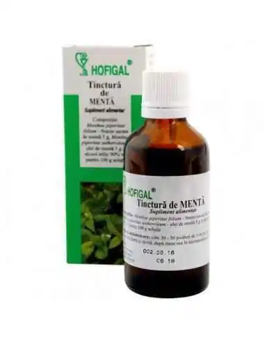 TINCTURA MENTA 50ML - Hofigal, TINCTURI CU ALCOOL