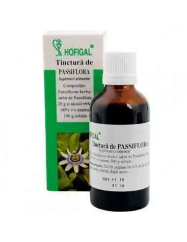 TINCTURA PASSIFLORA 50ML - Hofigal, TINCTURI CU ALCOOL