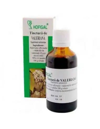 TINCTURA VALERIANA 50ML - Hofigal, TINCTURI CU ALCOOL