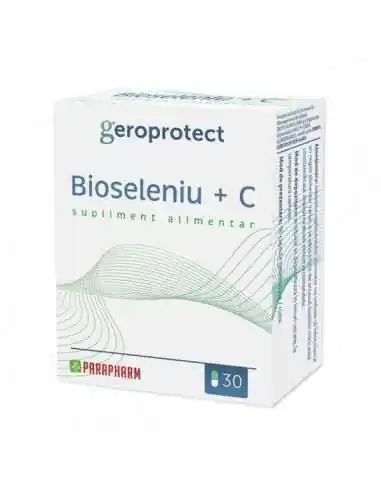 Bioseleniu + Vitamina C, 30cp - Parapharm, VITAMINE SI MINERALE