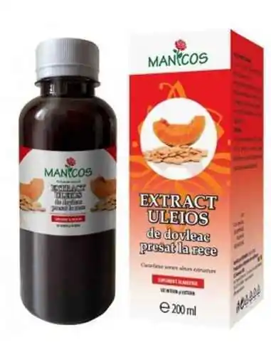 Extract Uleios de Dovleac presat la rece 200 ml Manicos, ULEIURI VEGETALE