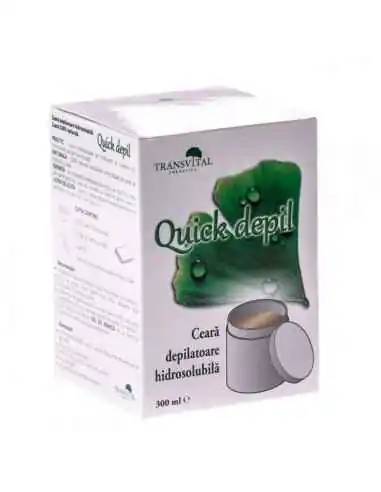 Quick depil -Ceară depilatoare Hidrosolubilă, 300g - Transvital Quantum, Piele, par si unghii