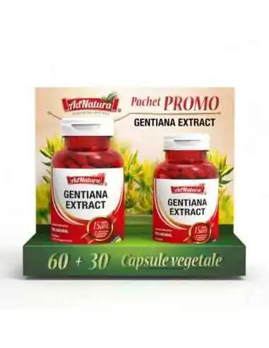 Gentiana Extract 60 + 30 cps AdNatura, REMEDII NATURISTE