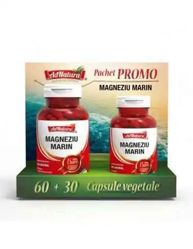 Magneziu Marin 60 + 30 cps AdNatura, VITAMINE SI MINERALE