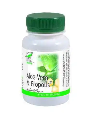ALOE VERA & PROPOLIS 60 capsule Pro Natura, Sanatatea pielii