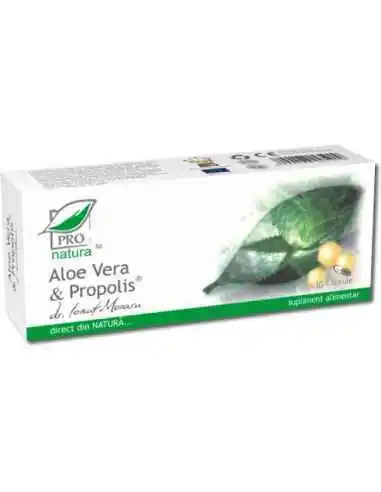 ALOE VERA & PROPOLIS 30 capsule Pro Natura, Sanatatea pielii