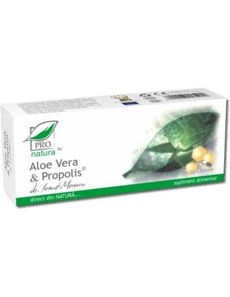 ALOE VERA & PROPOLIS 30 capsule Pro Natura, Sanatatea pielii