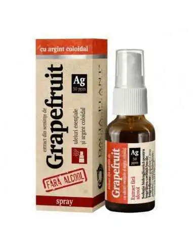 Grapefruit cu Argint Coloidal fara Alcool Spray 20 ml Dacia Plant, REMEDII NATURISTE