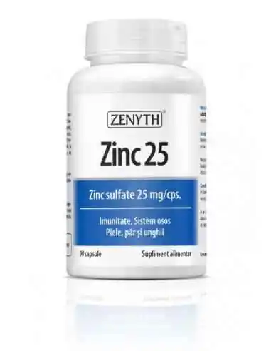 Zinc 25 90 capsule Zenyth, Sanatatea pielii